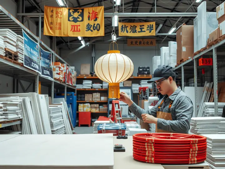 汇鑫活动物料准备现场